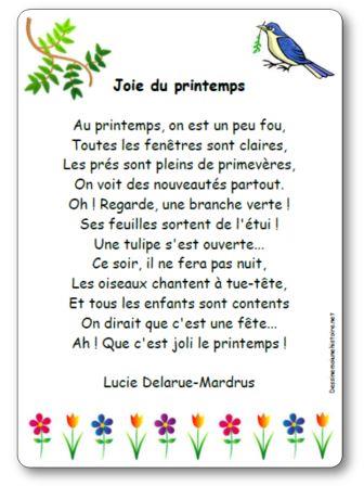 Poeme Joie Du Printemps