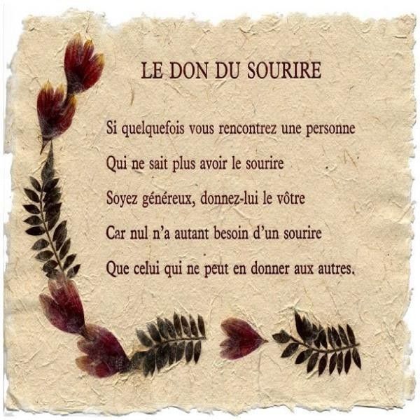 Poeme Sourir