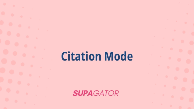 citation mode